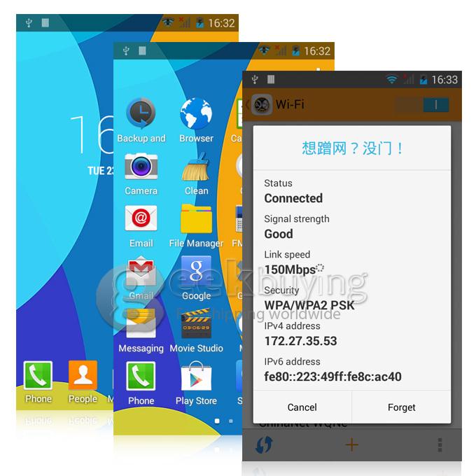 MPIE S168 5.0Inch Android 4.4 Smartphone FWVGA MTK6572 Dual Core 1.0GHz 512MB+4GB 3G GPS Dual Camera - White