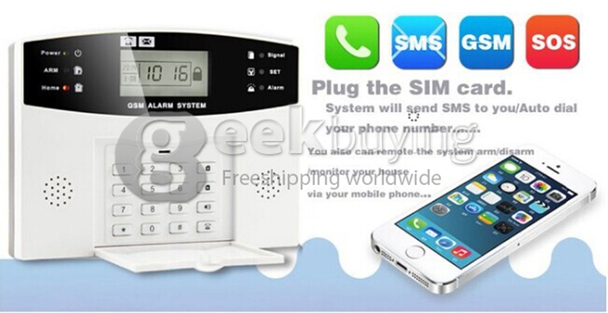 YA-500-GSM-7 LCD Security Wireless GSM Autodial Home Office Burglar Intruder Fire Alarm
