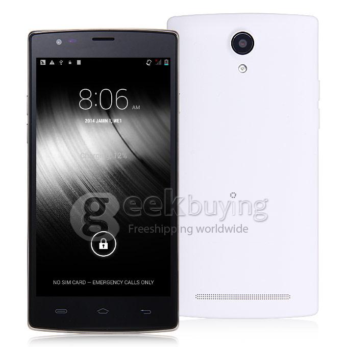 Ulefone L55 5.5 Inch QHD MTK6582M+6290 Quad Core 1.3GHz Smartphone Android 4.4 1GB RAM 8GB ROM 8.0MP 2.0MP 4G- White
