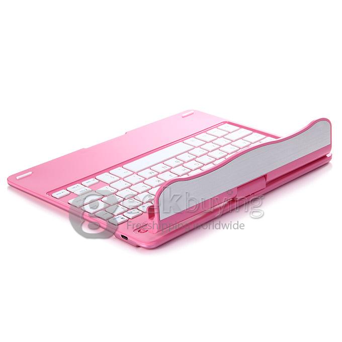 New Portable Keyboard for iPad Air 2 th Bluetooth Keyboard 360 Rotating 180 Flip - Pink