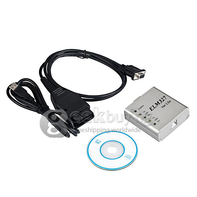 ELM327 USB Vehicle OBD-2 Scanner Tool Car Diagnostic Scanner Auto Fault Detection - Silver