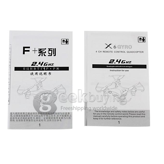 BAYANG TOYS X6 4CH 2.4GHz 6-axis Gyroscope Quadcopter Remote Control Airplane Flying Saucer Mini UAV Aerial - Red