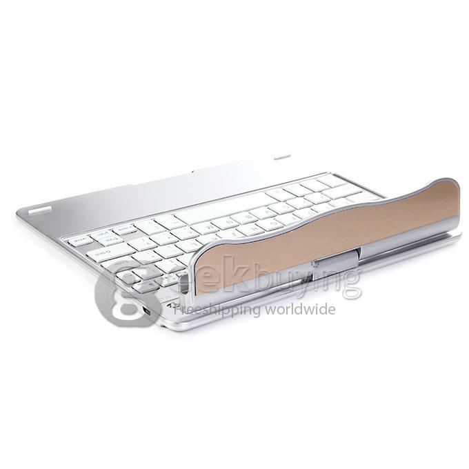 New Portable Keyboard for iPad Air 2 th Bluetooth Keyboard 360 Rotating 180 Flip - Silver