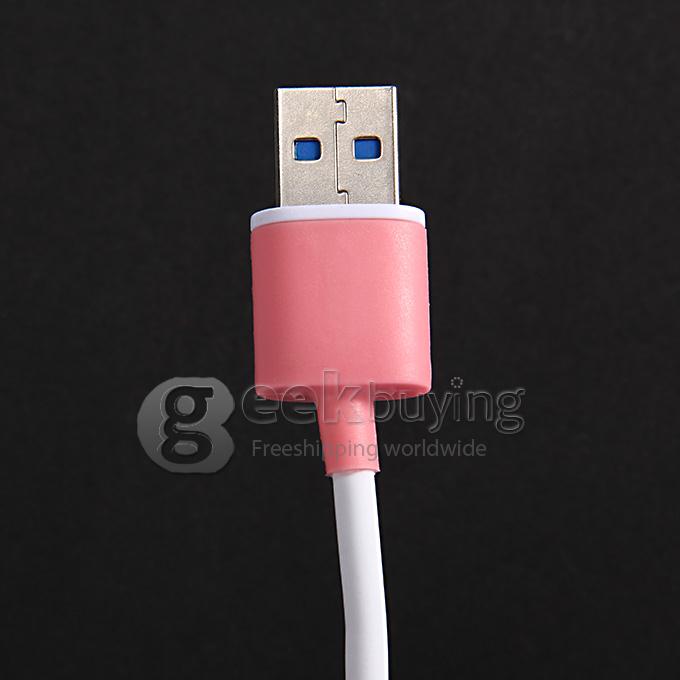 4 in 1 USB / 8 Pin / 32 Pin Data Charging Cable for Apple iPhone 4 4S 6 Plus 5S 5 iPad 2 3 Samsung S5 Note 3 2 - Pink