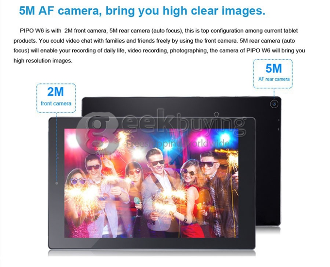 PIPO W6 3G Intel Baytrail-T Z3735F Quad Core 8.9 Inch Tablet PC Windows 8.1 1920*1200 IPS 2GB/32GB Bluetooth - Black