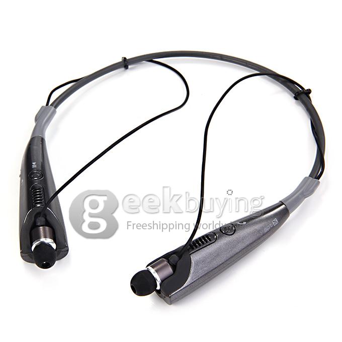 HBS-830 Wireless Bluetooth 4.0+ Apt-X Stereo Handsfree Earphone with Mic Speaker for LG iPhone HTC - Grey