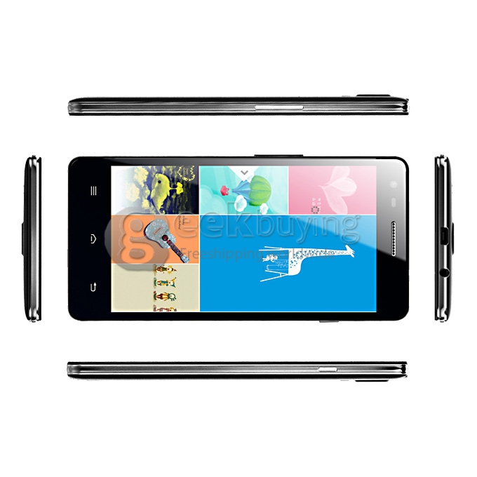VK1000 5 Inch FDD-LTE 4G Smartphone IPS QHD Screen MTK6582+6290 Dual Platform 1GB RAM 4GB ROM 8.0MP Android 4.2 OTG/GPS - Black