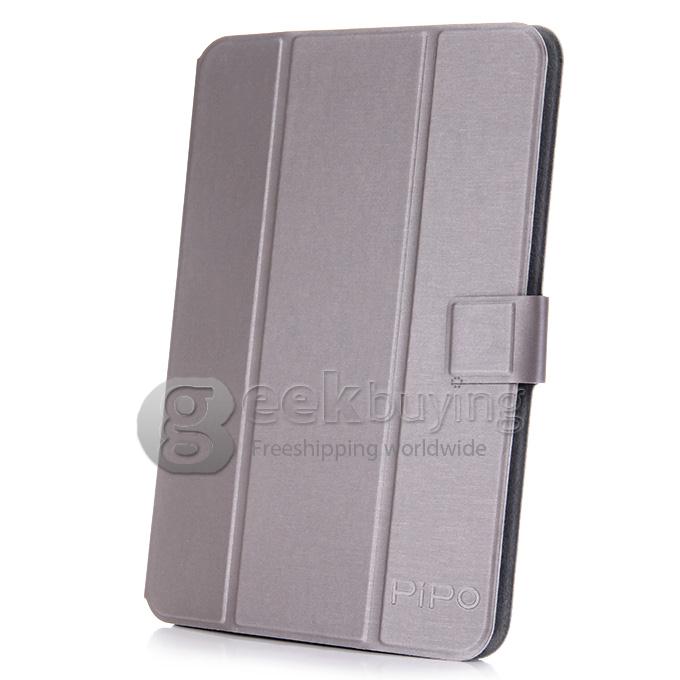 High Quality PU Leather Stand Case for PiPO M7 Tablet PC - Gray