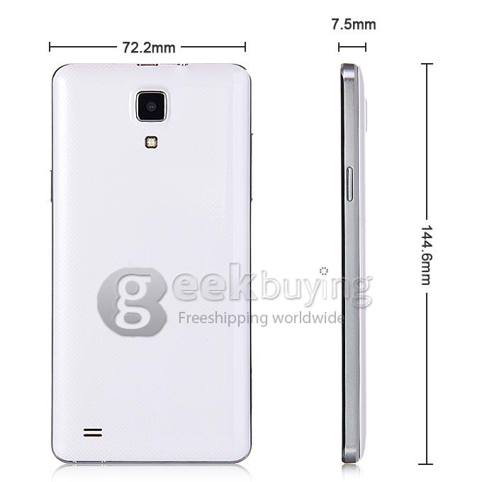 JIAKE M4 5.0Inch Smartphone WVGA MTK6572 Dual Core 1.0GHz Android 4.4 OS 512MB+4GB 3G/GPS/Dual Camera 2.0MP - White