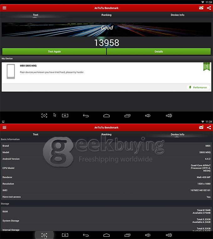 MXQ Amlogic S805 Smart Android TV Box 1GB RAM 8G ROM 1080P H.265 Hardwar Decode WIFI Miracast DLNA - Black