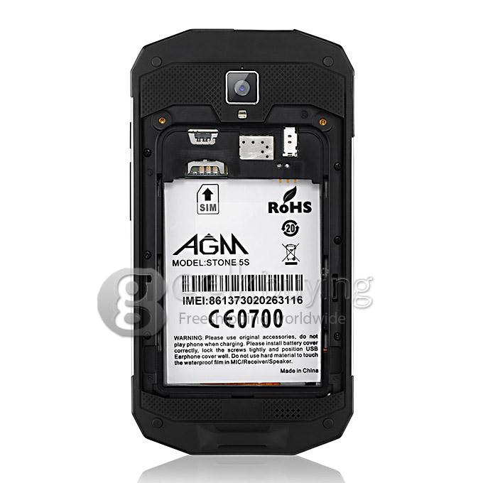 AGM STONE 5S IP67 Qualcomm MSM8926 Quad Core 1.2GHz Waterproof Smartphone 5.0 inch Android 4.4 1GB 8GB 8.0MP 4G LTE - Silver