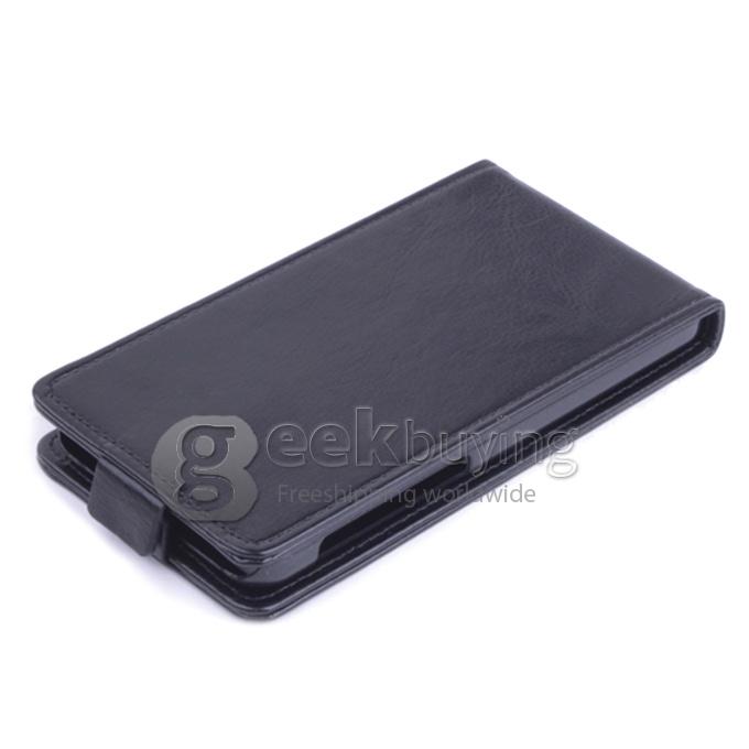 Protective Hard Cover Flip Stand Leather Case for Amazon Fire Phone - Black