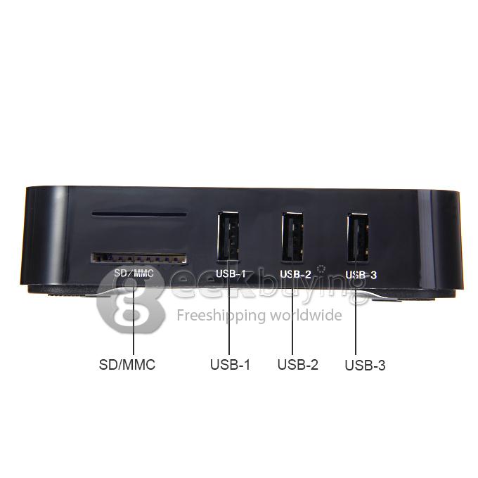 MXQ Amlogic S805 Smart Android TV Box 1GB RAM 8G ROM 1080P H.265 Hardwar Decode WIFI Miracast DLNA - Black