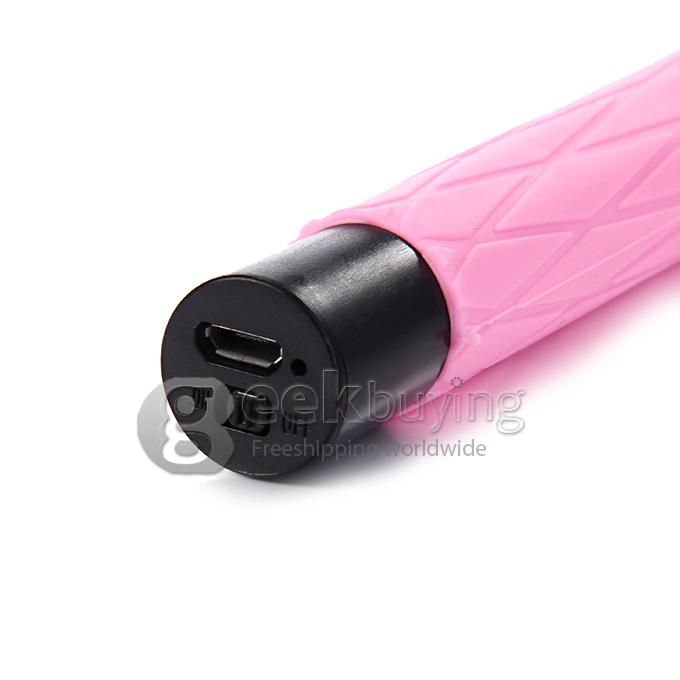 D09 Wireless Bluetooth Selfie Stick Monopod with Mirror for iPhone Galaxy Android - Pink