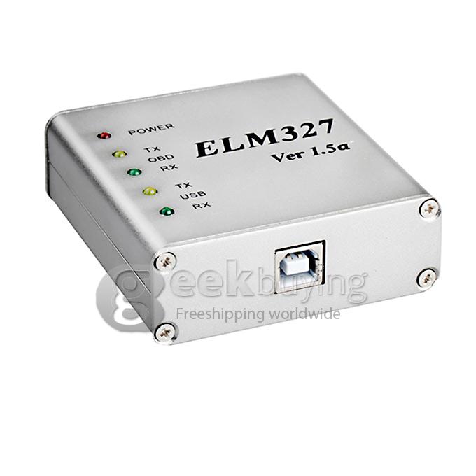 ELM327 USB Vehicle OBD-2 Scanner Tool Car Diagnostic Scanner Auto Fault Detection - Silver