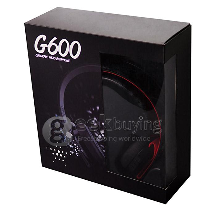 Syllable G600 Wireless Bluetooth 4.0 Headphone Earphone Deep Bass Built-in Mic / 40mm Speaker - Black + Red