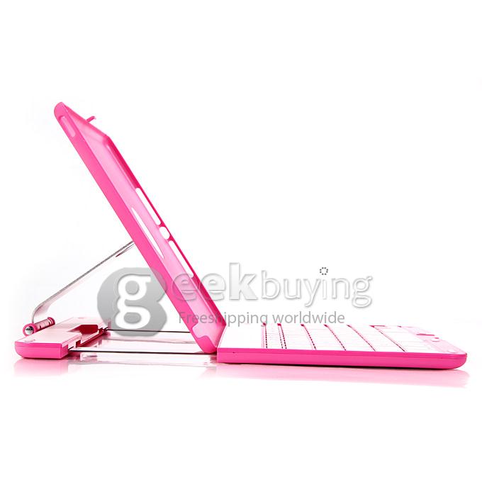 K561C Bluetooth Keyboard 360 Swivel Rotating Stand Case Cover for Apple iPad Air 2 - Pink
