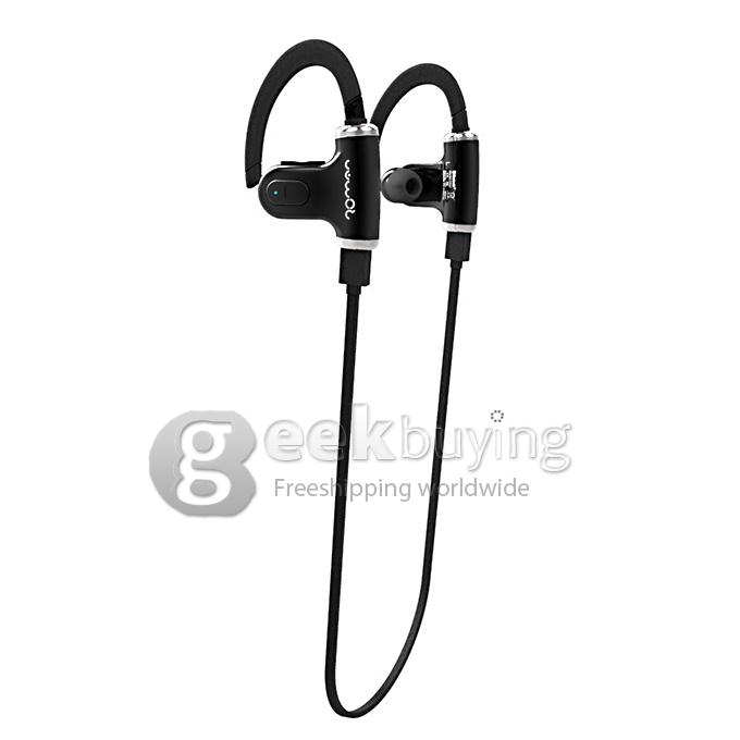 ROMAN S530 Wireless Bluetooth Headphone 4.0 Sport Sweatproof Earbuds Headset Headphone for iPhone 6 Samsung - Black