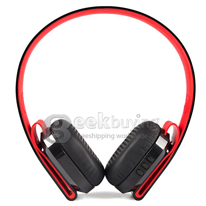 Syllable G600 Wireless Bluetooth 4.0 Headphone Earphone Deep Bass Built-in Mic / 40mm Speaker - Black + Red