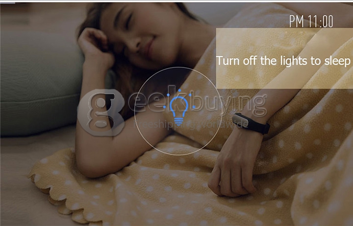 Original Xiaomi Mi Band 2015 Upgraded Version Xiaomi Wristband IP67 Bluetooth 4.0 Bracelet with White LED Lights - Black