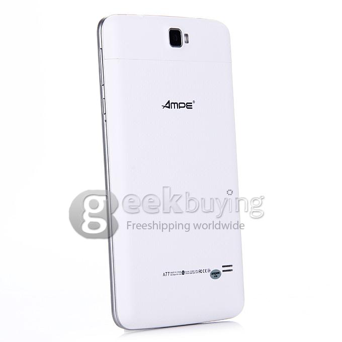 AMPE A77 3G Phone Call Tablet PC 7 Inch Android 4.2 8GB ROM IPS Screen BT GPS - White