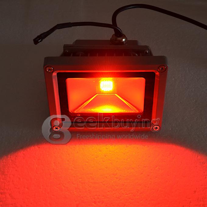 Waterproof RGB 10W LED Flood light High Power Outdoor Spotlights Lamp AC85-265V + IR Remote