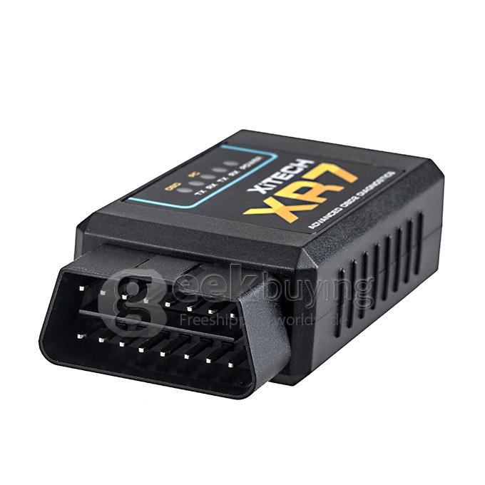 XR7 ELM327 Bluetooth OBD2 Scan Tool Car Diagnostic Scanner Auto Fault Detection - Black