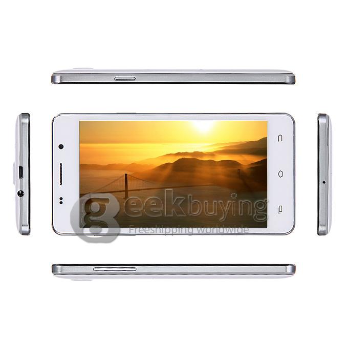 JIAKE M4 5.0Inch Smartphone WVGA MTK6572 Dual Core 1.0GHz Android 4.4 OS 512MB+4GB 3G/GPS/Dual Camera 2.0MP - White