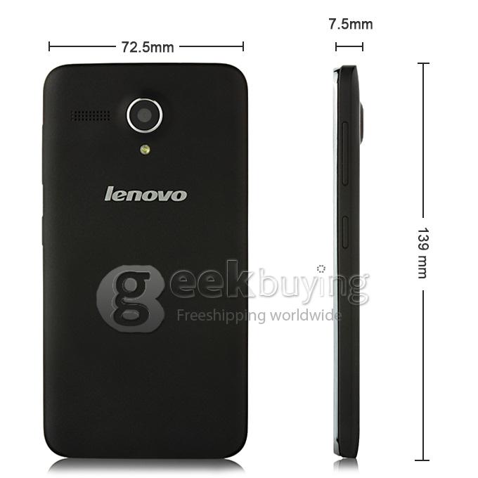 Lenovo A606 MTK6582 Quad Core 1.3GHz 5.0 Inch Smartphone Android 4.4 OS 512MB RAM 4GB ROM 5.0MP 4G LTE - Black