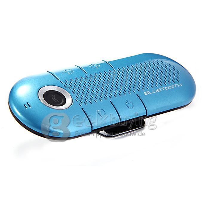 NAT1900 Visor Clip Wireless Multipoint Bluetooth HandsFree Car Kit Speaker Phone Speaker - Blue