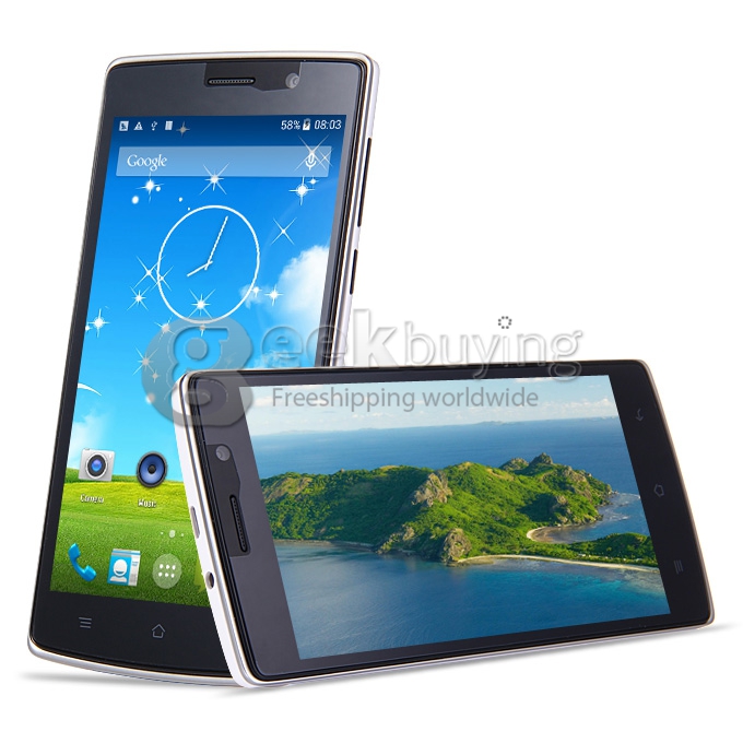 LANDVO L200S 5.0Inch IPS HD MTK6582 Quad Core 1.3GHz Smartphone Android 4.4 1GB RAM 8GB ROM 8MP 2MP Dual SIM 4G - White