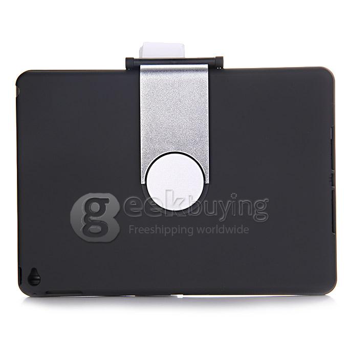 K561C Bluetooth Keyboard 360 Swivel Rotating Stand Case Cover for Apple iPad Air 2 - Black