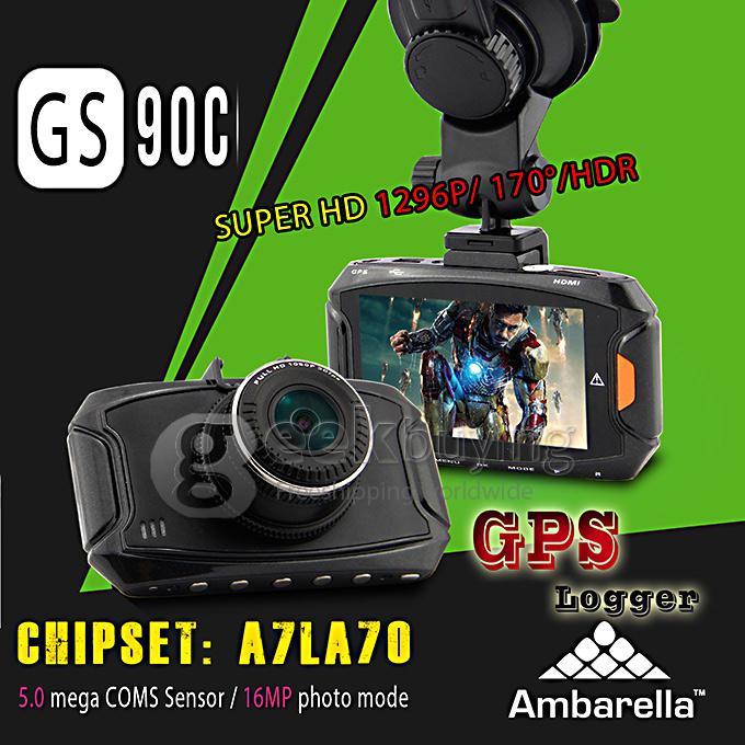 Blackview GS90C Ambarella 1296P HD Dashcam Car DVR GPS Logger Ambarella A7LA70 5.0 MP COMS 2.7Inch 170 Degree Angle
