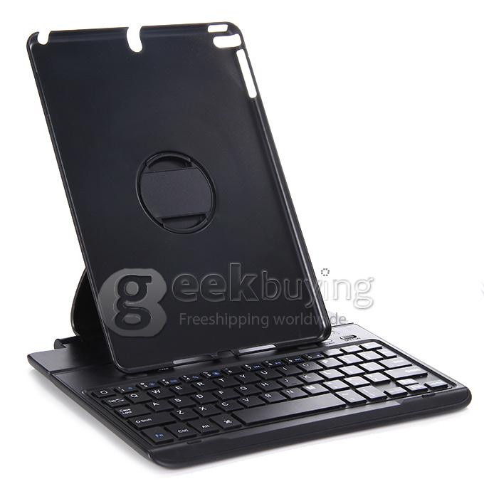 360 Degree Swivel Rotating Stand Bluetooth Keyboard Case Cover For IPad Air 2 iPad 6 - Black