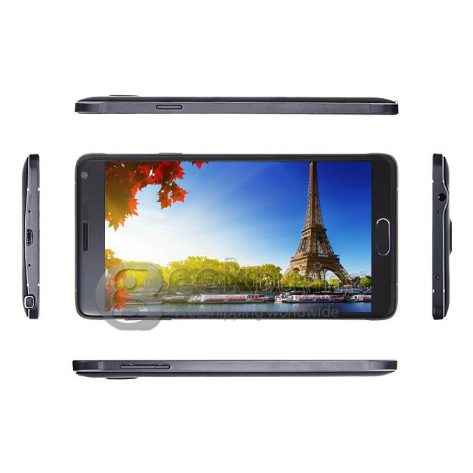NO.1 Note 4 5.7inch 3G MTK6582 Quad-Core 1.3GHz Smartphone Android 4.4 1GB RAM 8GB ROM 8.0MP+5.0MP HD Air Gesture- Black