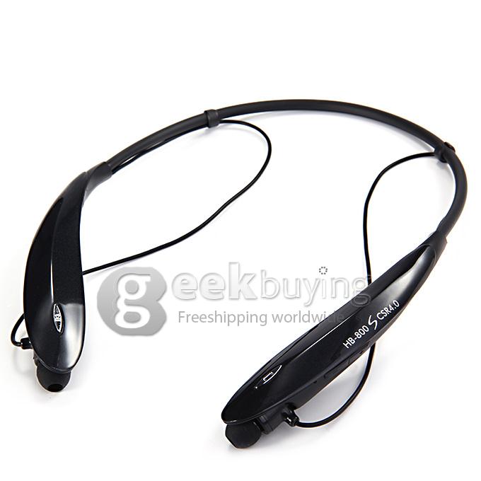 HB-800S CSR Bluetooth 4.0 Wireless Neck Headphone Stereo Earphone with Mic for iPhone Samsung HTC - Black