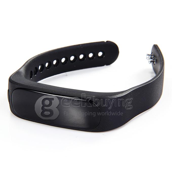 Waterproof E02 Sport Bluetooth 4.0 Smart Wrist Watch Bracelet for iOS Android Video Remote Anti-lost Pedometer - Black
