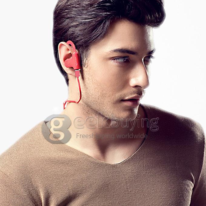 ROMAN S530 Wireless Bluetooth Headphone 4.0 Sports Sweatproof Earbuds Headset Headphone for iPhone6 Samsung - Red