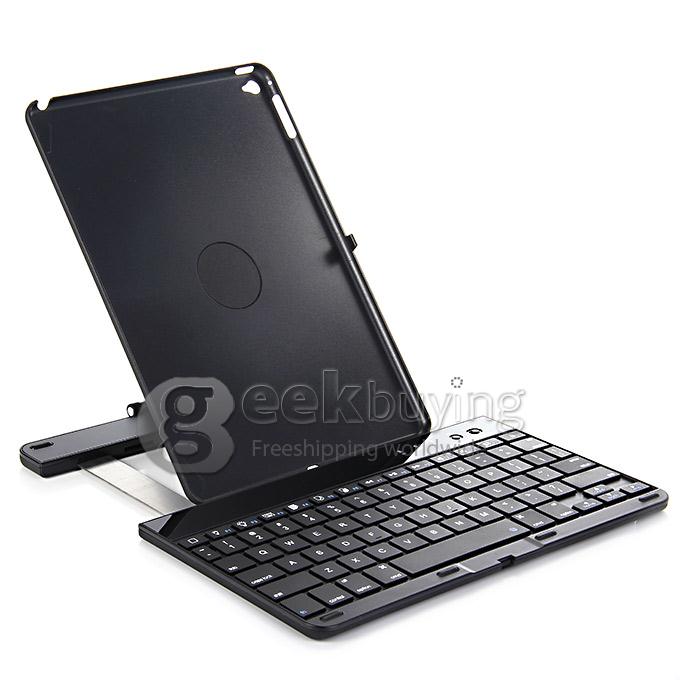 K561C Bluetooth Keyboard 360 Swivel Rotating Stand Case Cover for Apple iPad Air 2 - Black
