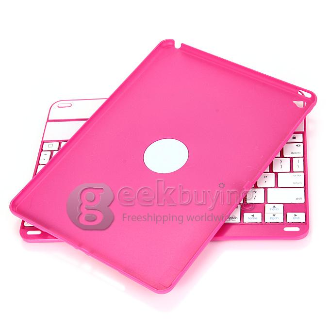 K561C Bluetooth Keyboard 360 Swivel Rotating Stand Case Cover for Apple iPad Air 2 - Pink