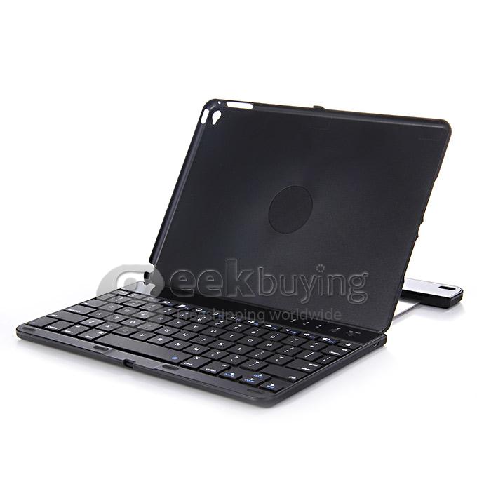 K561C Bluetooth Keyboard 360 Swivel Rotating Stand Case Cover for Apple iPad Air 2 - Black
