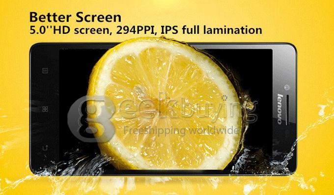 Lenovo Lemo K3 Qualcomm MSM8916 Quad Core 64bit 4G LTE Smartphone 5.0inch IPS HD Android 4.4 1GB RAM 16GB ROM 8MP Camera