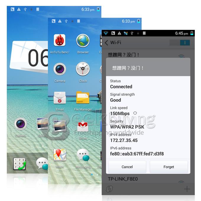 MPIE G7 MTK6582 Quad Core 1.3GHz 5.0inch Smartphone Android4.4 2GB+8GB Fingerprint Identification Dual SIM 4G FDD-LTE-Bl