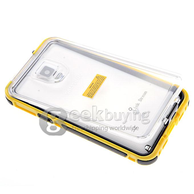 Waterproof Shockproof Dirt/SnowProof Cover Protective Case for for Samsung Note 4 N9100 - Yellow