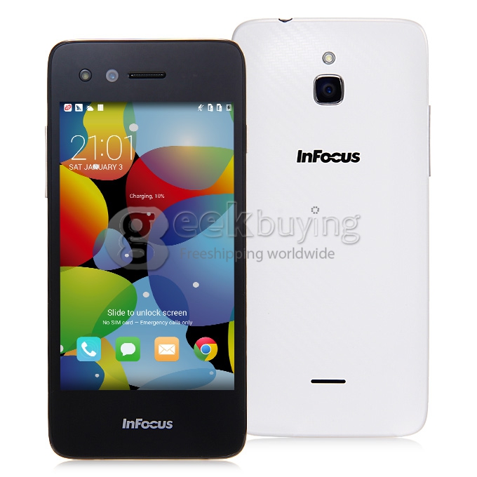 Foxconn InFocus M2 4.2 Inch Snapdragon MSM8926 Quad Core 1.2GHz Smartphone Android 4.4 1GB 8GB 4G LTE HD 8MP 8MP - White