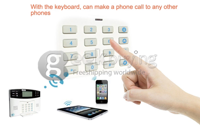 YA-500-GSM-7 LCD Security Wireless GSM Autodial Home Office Burglar Intruder Fire Alarm