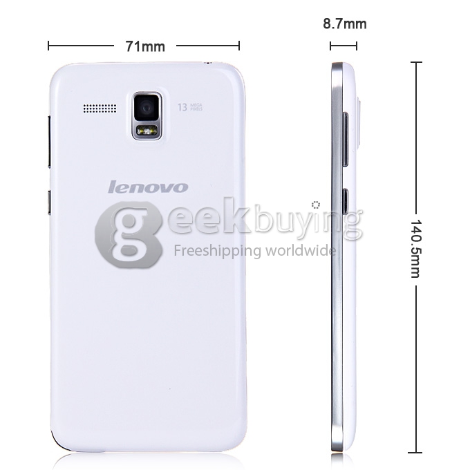 Lenovo A8 A806 1280*720 MTK6592 Octa Core 1.7GHz 5.0inch Android 4.4 Smartphone 2G RAM 16GB ROM 4G HD 13.0MP - White