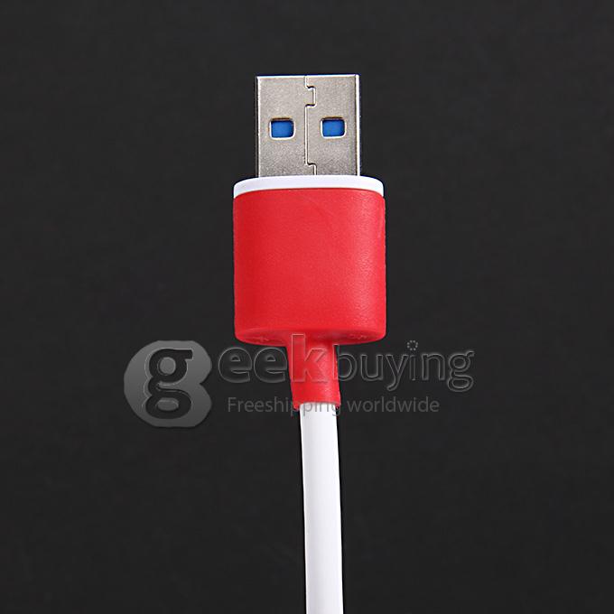 4 in 1 USB / 8 Pin / 32 Pin Data Charging Cable for Apple iPhone 4 4S 6 Plus 5S 5 iPad 2 3 Samsung S5 Note 3 2 - Red