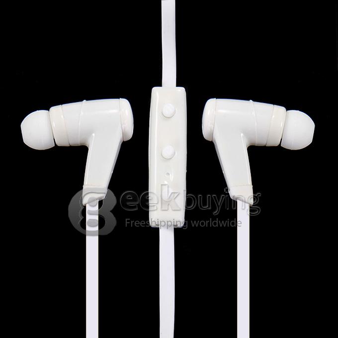Sports HV805 Stereo Bluetooth 4.0 Headset Neckband Earphone with Mic for Samsung Iphone 6/5/5S/4 - White