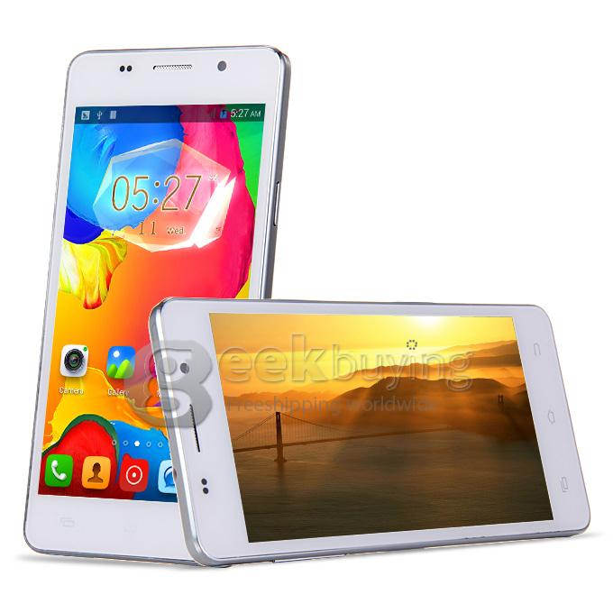 JIAKE M4 5.0Inch Smartphone WVGA MTK6572 Dual Core 1.0GHz Android 4.4 OS 512MB+4GB 3G/GPS/Dual Camera 2.0MP - White
